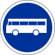 B27a. Voie réservée aux véhicules des services réguliers de transport en commun.