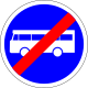B45. Fin de voie réservée aux véhicules de transport en commun.
