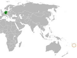 Lage von Deutschland und Tonga