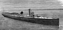 HMS Lightning, built in 1877 as a small attack boat armed with torpedoes. HMS Lightning - Torpedo Boat 1877.jpg
