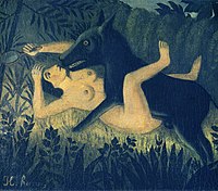 《美女と野獣》1908年、ハンブルグ美術館蔵（ハンブルグ）