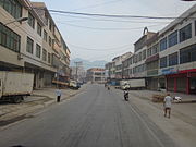 Buildings in Hutian Town.
