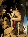 『スフィンクスの謎を解くオイディプス』（ドミニク・アングル、1808年、ルーヴル美術館所蔵）