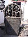 Inscription in Nepal script at Swayambhu, Kathmandu.