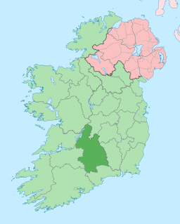 Karta med County Tipperary markerat