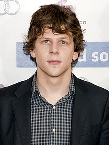 A photograph of Jesse Eisenberg at the Madrid premiere of The Social Network