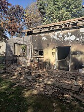 One of the many houses which was burned and destroyed during the attack Kibbutz Be'eri after the massacre, houses that were burned by Hamas (6).jpg