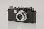 LEI0221 199 Leica III schwarz Umbau von Leica I - Sn. 25629 1930-M39 Вид спереди-6395 hf-Bearbeitet.jpg