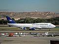 Boeing 747-400 de Aerolíneas en el Aeropuerto de Madrid-Barajas.