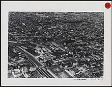 Le fort de Montluc vu du ciel dans les années 1950