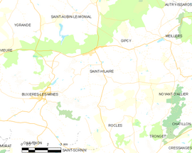 Mapa obce Saint-Hilaire