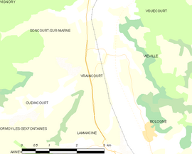 Mapa obce Vraincourt