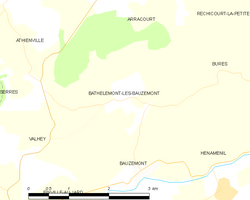 Kart over Bathelémont