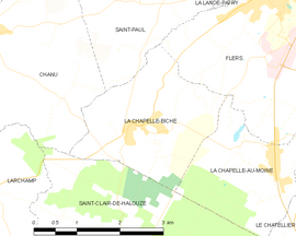 Mapa obce La Chapelle-Biche