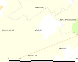 Mapa obce Monchiet