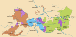 Map of Anhalt in 1259.Anhalt-Aschersleben is in brown.