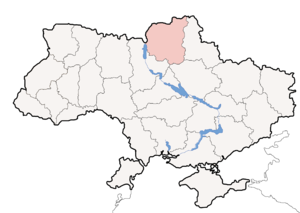 Чарнігаўская вобласць на карце