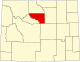 Map of Wyoming highlighting Washakie County