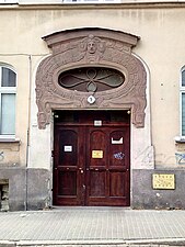 Art Nouveau motif above the main door