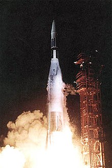 Photo of launch of Mariner 2, on August 27, 1962. Mariner 2 launch.jpg