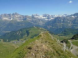 Mont Ruan z vrcholu Pointe des Mossettes