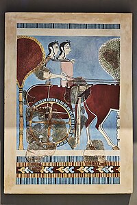 Колесница на фреске, Тиринф
