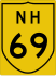 National Highway 69 marker