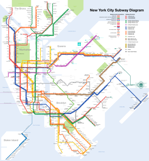 Map of the New York City Subway Español: Plano...