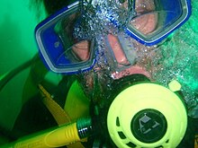 Scuba diver with bifocal lenses in half mask PBS bifocal mask P9251477.JPG