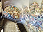 Pogled na murale Diega Rivere v Palacio Nacional