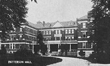 Patterson Hall, shortly after its 1904 opening Patterson Hall 1905.jpg