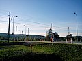 Przejazd kolejowo-drogowy na skrzyżowaniu ulicy Batalionu Morskiego i linii kolejowej nr 202 w Wejherowie – widok w kierunku południowo-zachodnim
