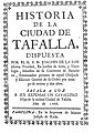 Historia de Tafalla, editada por un "cavallero. Hijo de la misma Ciudad" (1766)