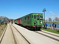 Touristischer Zug aus Sprague-Thomson-Wagen der Métro Paris im Bahnhof Saint-Valery-Port