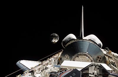 Starshine 2 deployed into space from Space Shuttle Endeavour, in 2001 STS-108 STARSHINE 2.jpg