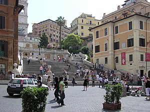 The Spanish Steps, seen from Piazza di Spagna
