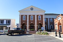 Courthouse in Georgetown, Delaware, one of the court's three locations The Circle Georgetown 2020f.jpg