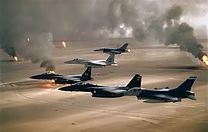 Desert Aircraft on Usaf Aircraft Of The 4th Fighter Wing F 16 F 15c And F 15e Fly Over