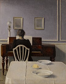 Intérieur avec piano et femme vêtue de noir, 1901, Ordrupgaard museum de Copenhague.