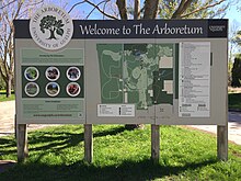 Map at the Entrance of the Arboretum, Guelph, Canada WelcomeToTheArboretumUniversityOfGuelph.jpg