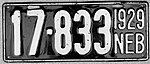 Номерной знак Небраски 1929 года 17 833.jpg