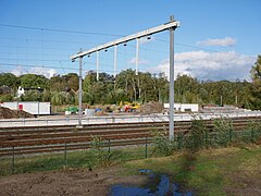 Oldenzaal, Bau des neuen Bahnsteiggleises 1b