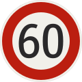 253-60 Najvyššia dovolená rýchlosť (60 km/h)