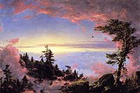 Ponad chmurami o wschodzie słońca, 1849