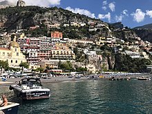 Positano, Campania Amalfi Coast from boat.jpg
