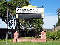 Andrew Hill High School billboard.jpg