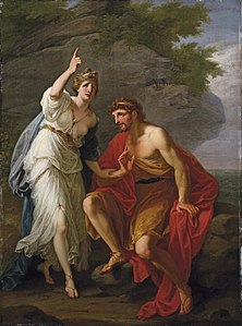 Calypso appelle le ciel et la terre à témoigner sa sincère affection pour Ulysse Angelica Kauffmann, vers 1779 Collection privée[9]