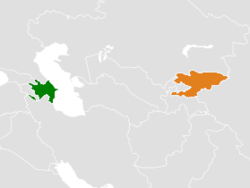Map indicating locations of აზერბაიჯანი and ყირგიზეთი