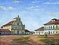 Largo dos Remédios, 1862, obra que integra o acervo do Museu Paulista da USP. Coleção Benedito Calixto de Jesus