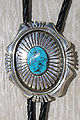 Navajo bolo tie made from turquoise and silver